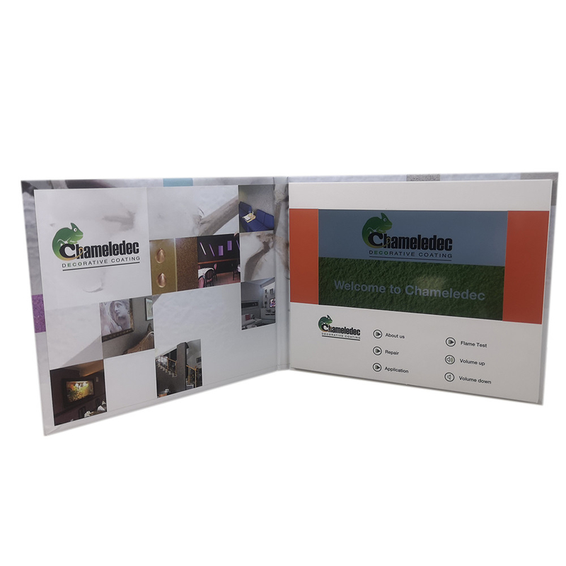 Large Battery LCD Video Brochures , 10.1 Inch LCD Video Greeting Cards Blank OEM