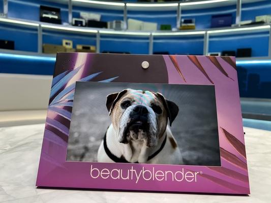 Display de beleza impresso personalizado com moldura traseira