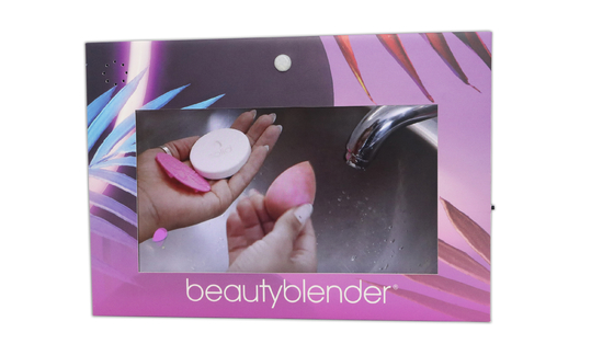 Display de beleza impresso personalizado com moldura traseira