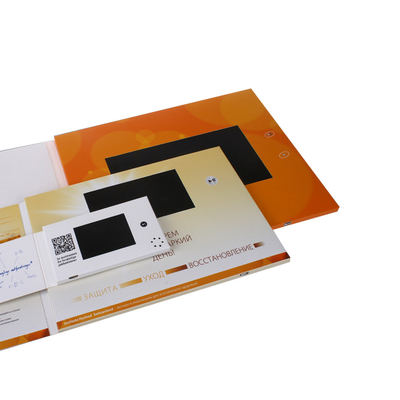 Ouro digital do cartão video Softcover do folheto do LCD que obstrui o OEM da memória 512MB