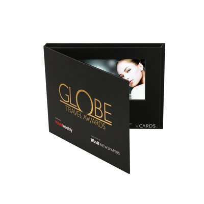 Cartão de vídeo HD LCD de 7 polegadas em folheto em cores completas 256MB Memória Material de papel duro