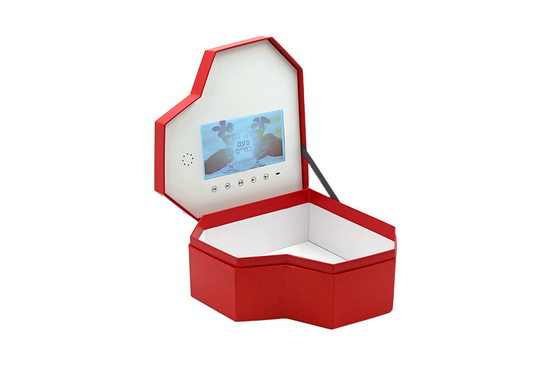 O coração dá forma à memória video video do formato 512MB da caixa de presente 3GP MKV do painel LCD de USB