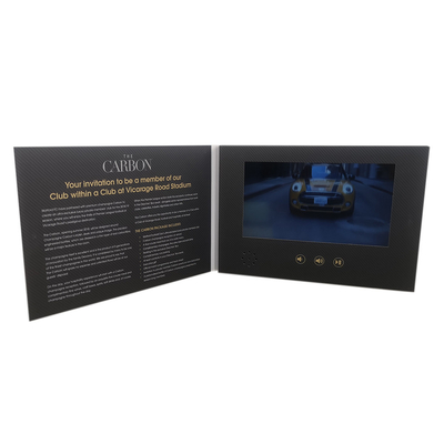 O ODM video do cartão do folheto do LCD da memória 256MB grava a impressão para o negócio