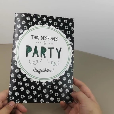 Placas de som de cumprimento Softcover, tamanho dos cartões de aniversário 157×222mm da gravação da voz