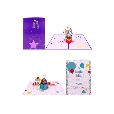 3D o PNF imprimindo deslocado acima do cartão de aniversário, aniversário 3D carda o tamanho de 148×210mm