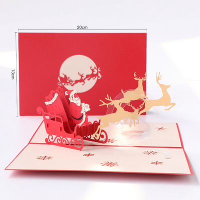 Do PNF 3D cartão material de papel acima para a cor do tamanho CMYK do feriado 20×13cm