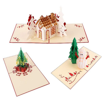 O OEM 3D relativo à promoção estala acima o cartão para o certificado do FCC do Natal ROHS
